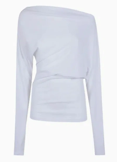 ANN DEMEULEMEESTER ANN DEMEULEMEESTER ROOS BIAS CUT DROP SHOULDER TOP MILNER