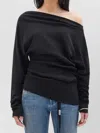 Ann Demeulemeester Black Drop Shoulder Top In Black