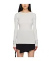 Ann Demeulemeester Round Collar And Long-sleeved T-shirt In White