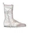 Ann Demeulemeester Round-head Short Boots In White