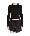 Ann Demeulemeester Round Neck Sweater In Black