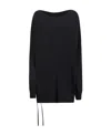 Ann Demeulemeester Round Neck Sweater In Black