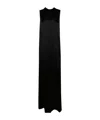 Ann Demeulemeester Black Leah Long Asymmetric Maxi Dress In Black