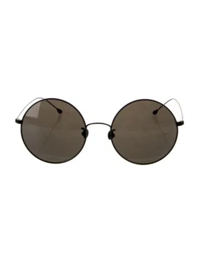 Pre-owned Ann Demeulemeester Round Tinted Sunglasses In Black