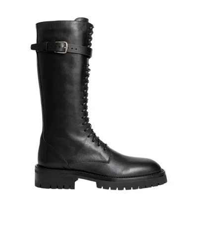 Ann Demeulemeester Round-head Boots In Black