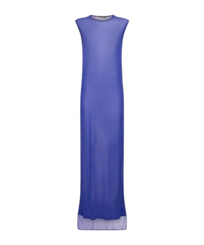 Ann Demeulemeester Round-neck Dress In Blue