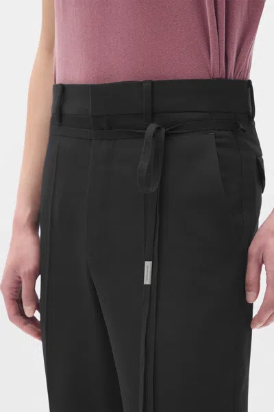 Ann Demeulemeester Rubert Classic Trousers With Ribbon Belt In Black