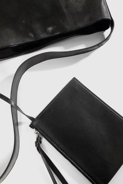 Ann Demeulemeester Runa Medium Soft Shoulder Bag In Black