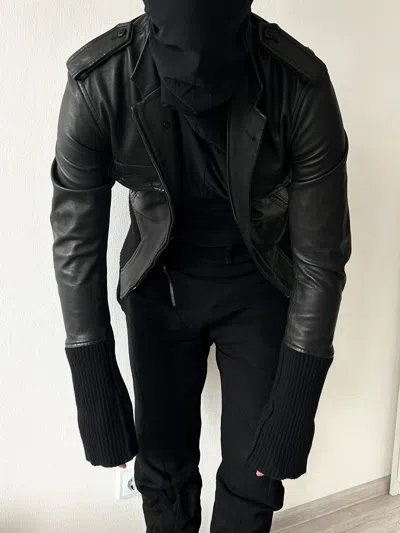 Pre-owned Ann Demeulemeester Runaway  Fw06 Leather Zip Bomber Jacket