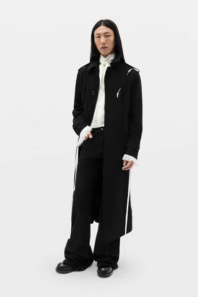 Ann Demeulemeester Runo Bow Tie Collar Shirt In Multi