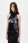 Ann Demeulemeester Rut Highneck Open Back Maxi Dress In Black