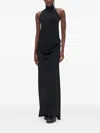 Ann Demeulemeester Rut Sleeveless Turtleneck Maxi Dress In Black