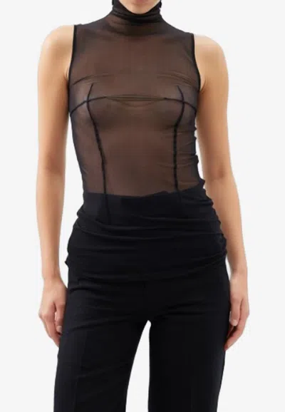 Ann Demeulemeester Sabrin High-neck T-shirt In Black