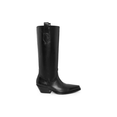 Ann Demeulemeester Sal Pointy Riding Boots In Black