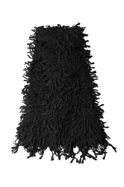 Ann Demeulemeester Sanra Fringed Stole 30x200 Cm Black In 黑色