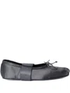 Ann Demeulemeester Satin Ribbon Ballet Flats In Black