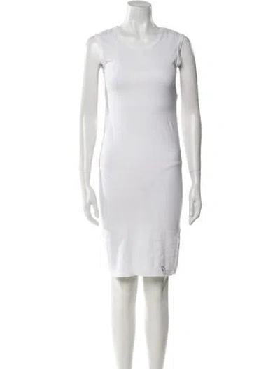 Pre-owned Ann Demeulemeester Scoop Neck Knee-length Dress In Neutral