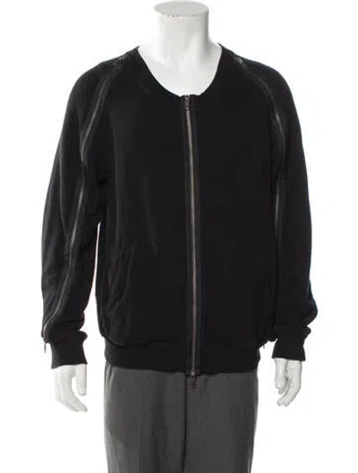 Pre-owned Ann Demeulemeester Scoop Neck Long Sleeve Cardigan In Black