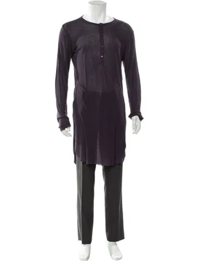 Pre-owned Ann Demeulemeester Scoop Neck Long Sleeve Cardigan In Purple