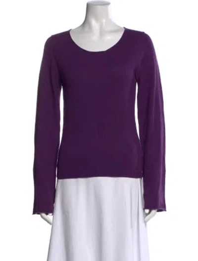 Pre-owned Ann Demeulemeester Scoop Neck Long Sleeve Top In Purple
