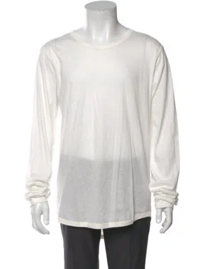 Pre-owned Ann Demeulemeester Scoop Neck Long Sleeve T-shirt W/ Tags In White