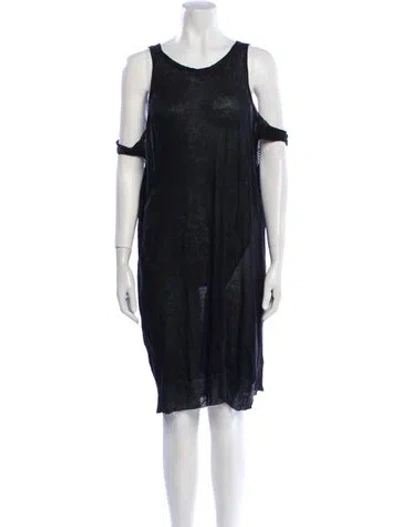 Pre-owned Ann Demeulemeester Scoop Neck Mini Dress In Black