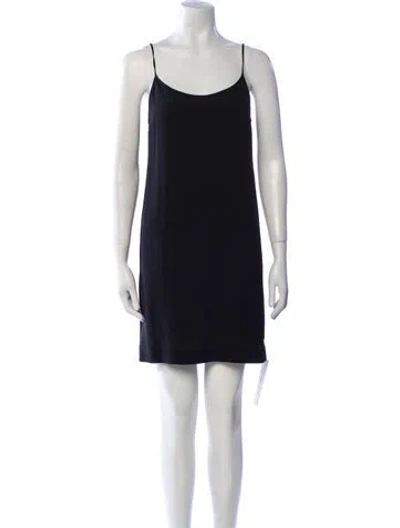 Pre-owned Ann Demeulemeester Scoop Neck Mini Dress In Black