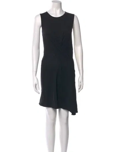 Pre-owned Ann Demeulemeester Scoop Neck Mini Dress In Black