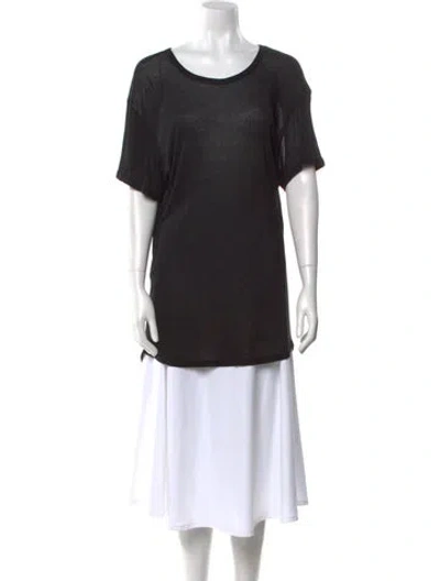 Pre-owned Ann Demeulemeester Scoop Neck Short Sleeve T-shirt In Black