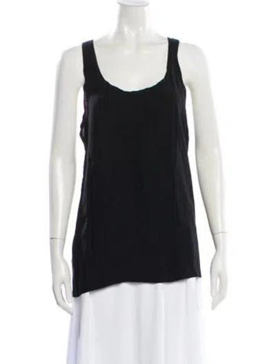 Pre-owned Ann Demeulemeester Scoop Neck Sleeveless Top In Black