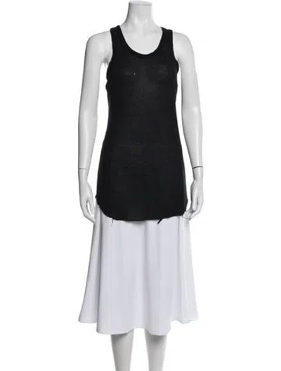 Pre-owned Ann Demeulemeester Scoop Neck Sleeveless Top In Blue