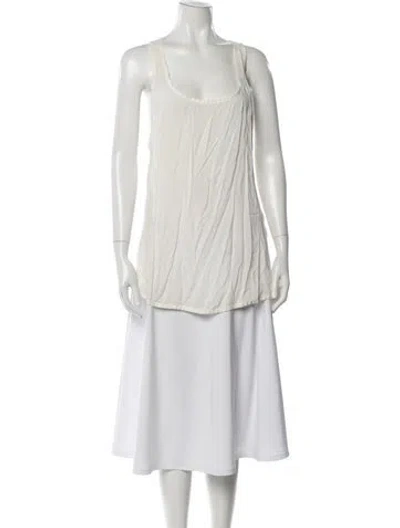 Pre-owned Ann Demeulemeester Scoop Neck Sleeveless Top In Neutral