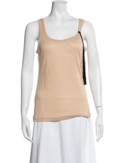Pre-owned Ann Demeulemeester Scoop Neck Sleeveless Top In Neutrals