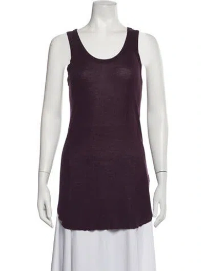 Pre-owned Ann Demeulemeester Scoop Neck Sleeveless Top In Purple