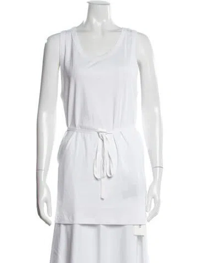 Pre-owned Ann Demeulemeester Scoop Neck Sleeveless Top W/ Tags In White