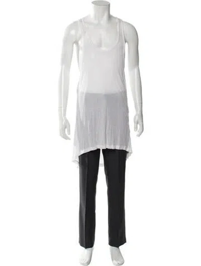 Pre-owned Ann Demeulemeester Scoop Neck Sleeveless T-shirt In Neutral