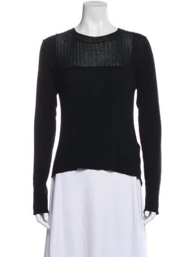 Pre-owned Ann Demeulemeester Scoop Neck Sweater In Black