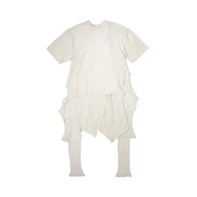 Pre-owned Ann Demeulemeester Seef High Comfort Deconstructed T-shirt With Hope Print 'white' | Men's Size L