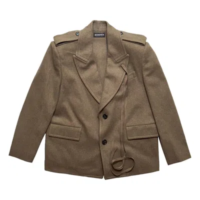 Pre-owned Ann Demeulemeester Selma High Comfort Peak Lapel Tailored Jacket 'green' | Women's Size 44