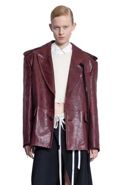 Ann Demeulemeester Selma High-comfort Tailored Blazer In Red