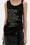Ann Demeulemeester Seva ''script'' Tank Top In Black