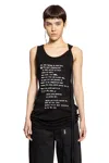 Ann Demeulemeester Seva Script Tank Top In Black