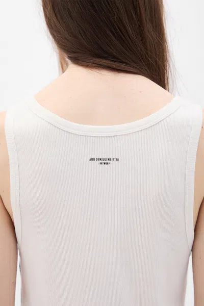 Ann Demeulemeester Seva Standard Tank Top In White