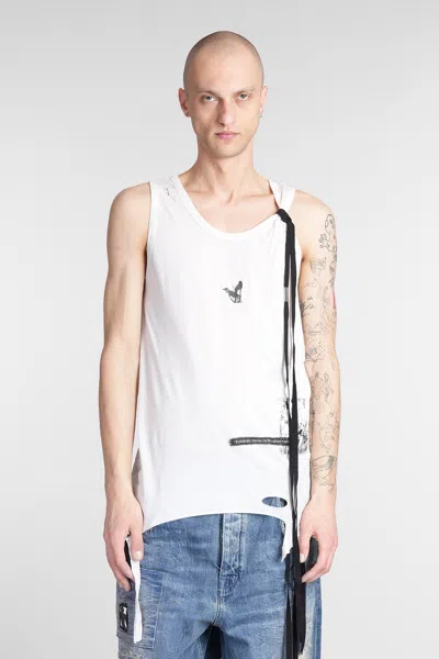 Ann Demeulemeester Seva Tank Top In Grey Cotton In Gray