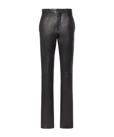 Ann Demeulemeester Shania Midrise Leather Skinny Pants In Black