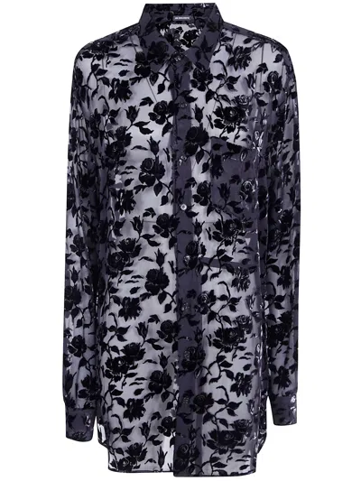 Ann Demeulemeester Shirt Long High Comfort "elisabeth" In Black