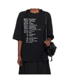 Ann Demeulemeester Agapi Printed High Comfort T-shirt With Detachable Collar In Black