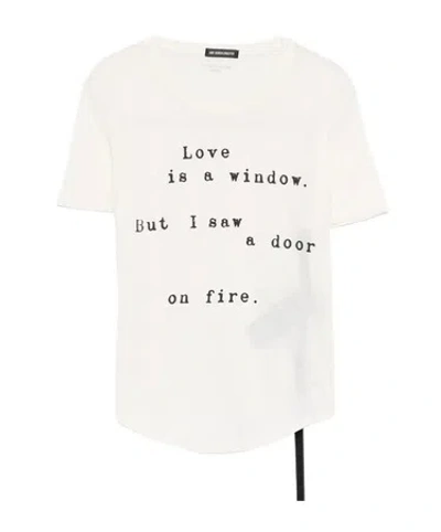 Ann Demeulemeester Short-sleeved T-shirt In White