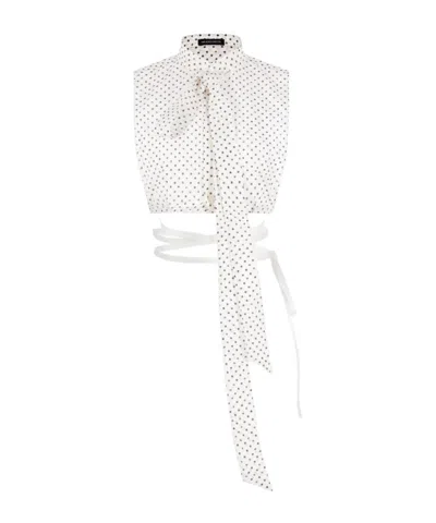 Ann Demeulemeester Short Sleeveless Top In White