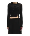 Ann Demeulemeester Magga Cropped Twisted Cardigan In Black